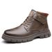 European Warm Series Winter Trendy Versatile Fleece-Lined Warm Men's Casual Shoes Outdoor Hiking Work Martin Cotton Boots Men_vogvips.com