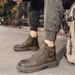 European Warm Series Casual Work Shoes Autumn Winter New Men's Trendy Martin Fleece Lined Warm High-top Leather Fashion Desert Boots_vogvips.com