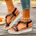 Fashion T-Strap Platform For Women New Mix Color Elastic Band Wedge Sandals Woman Summer Daily Open Toe Sandalias Female_vogvips.com