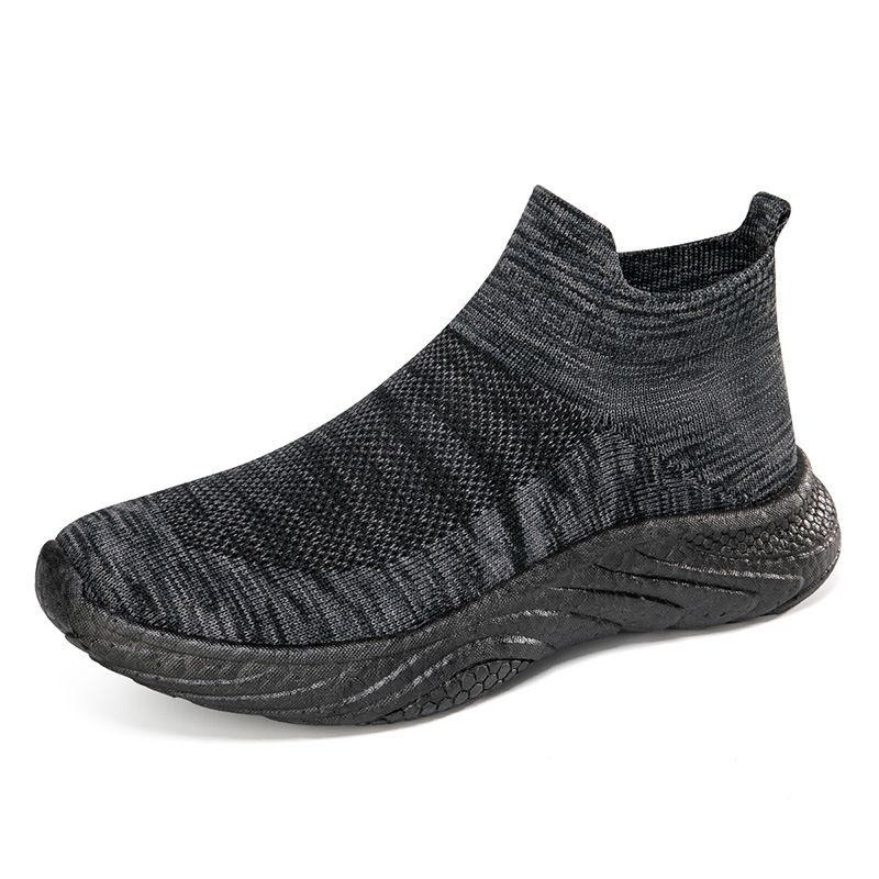 Large Breathable Fly Woven For Men, Lightweight Soft Soled Couple Shoes, Fashionable And Versatile, Casual One Foot_vogvips.com