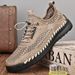 Casual Large Size Trendy Handmade Cowhide Mesh Breathable Men's Leather Shoes_vogvips.com