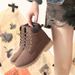 Autumn And Winter New Couple High-top Velvet Martin Boots Women's Korean Version Versatile British Large-size Cotton Boots Men's Outdoor Short Boots_vogvips.com