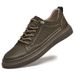 Men's Shoes Board Shoes Men's Cowhide Hollowed Out Breathable Trendy Lace-up Retro Men's Casual Shoes Cloth_vogvips.com