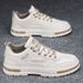 Euro Step Spring 2025 New Low-top Martin Boots Men's Trendy White Sneakers Workwear Casual Leather Shoes_vogvips.com