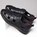New Leather Hollow Design Men, Casual Slip-on Shoes With Velcro Closure, Dad Sandals For Men_vogvips.com