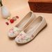 Women’s Shoes New Style Old Beijing Cloth Shoes Breathable Cotton And Linen Flat Embroidered Women's Shoes Non Slip Single Shoes Retro Shoes_vogvips.com