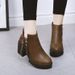 2024 Autumn Winter New Fashion Chunky Waterproof Platform Short Women High Heel Side Zipper Martin Boots_vogvips.com