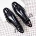Euro Step Summer Men's Brogue Floral Leather Casual British Korean Style Youth Business Oxford Groom Wedding Shoes_vogvips.com