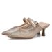 Mary Jane Slip-on Sandals, Breathable Mesh Casual Shoes, Early Spring 2026, Light Luxury Rhinestone Pointed Toe Stiletto_vogvips.com