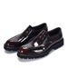 ShoeVault Genuine Glossy Patent Loafers Men Slip-On Breathable Casual Cowhide British Style Lazy Leather Shoes Thick Sole_vogvips.com