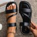Women's Flat Sandals & Slippers - New Spring Collection, Plus Size Beach Fashion, Roman Style, Solid Color, Comfortable Women's Footwear_vogvips.com