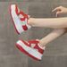 Women S Summer Mesh Breathable Thick Bottom White Shoes Tide_vogvips.com