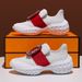 24 New Rody's Style Rhinestone Square Buckle Dad Thick Sole Height Increasing Sneakers Fashion Women's Single Shoes_vogvips.com