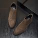 Derby Martin Boots Men's High Top Leather Shoes Motorcycle Boots Breathable Height Boots Middle Help Boys Head Boots_vogvips.com