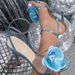Factory Wholesale Cross-Border European And American Style Butterfly Decoration Cross Back Strap Square Open Toe_vogvips.com