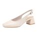 2025 New Mid Thick Heel High Heels Women's Shoes French Baotou Shallow Mouth Sandals Women's Summer Large Coarse Heeled Sandals_vogvips.com