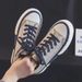 Spring And Autumn New Canvas Female Students Lace Up Board Cookie Breathable Casual Women's Little White Shoes_vogvips.com