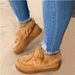 Shoes Cotton Shoes Round Head Thick Bottom Plus Velvet Stitching Shoes Snow Boots_vogvips.com