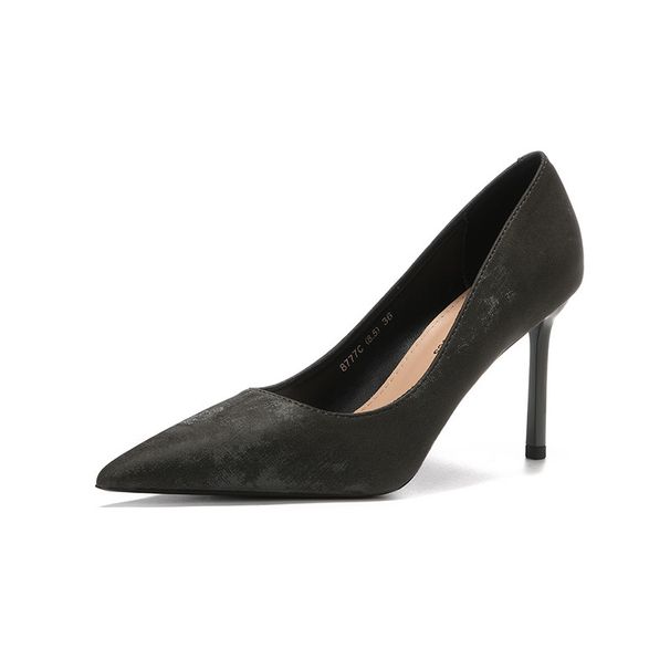 8777C Dirty Pointed Toe Stiletto New Style Elegant Adult Ceremony Banquet Wedding Shoes Daily Commuting Versatile High_vogvips.com