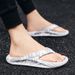Printed Male And Female Couples Large Size EVA High Elastic Flip-flops Thick-soled Lightweight Slippers For Outdoor Beach Shoes_vogvips.com