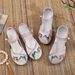Qingshan High Heels Embroidered Cloth And Mesh 2025 Summer New Style Paired With Qipao Horse Face Skirt, Chinese Classic_vogvips.com