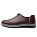 Men's Shoes Breathable Hand Scratch Business Casual Leather Shoes Soft Sole Soft Surface Board Shoes Driving Shoes Doudou Shoes_vogvips.com
