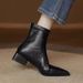 Women's Winter Pointed Toe Ankle Boots Chunky Heel Plus Size Elastic Slimming Low Heel New Style_vogvips.com
