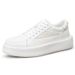 heightened Thickened Sole Leather Surface Inverted Triangle Low-top Men's Shoes Dark Wind Board Shoes High Street Sports Break_vogvips.com