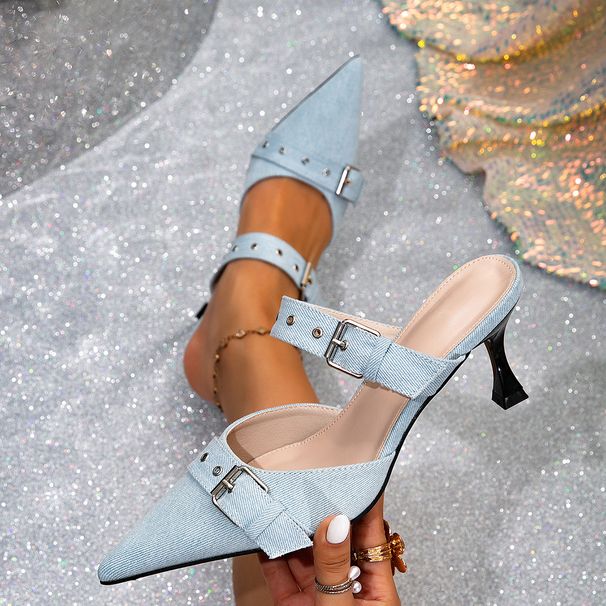 Women's High-Heeled Sandals 2025 New Spring/Summer Niche Design Pointed Toe Stiletto Heel European And American Style_vogvips.com