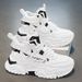 High-top Men's 2025 New Spring Model, Youth Martin Boots, Sporty Casual White Height-increasing Dad Shoes, Versatile_vogvips.com
