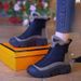 Front Zipper Thick Sole Martin 2024 Winter Snow Cotton For Women With Fleece Lining Warm New Short Boots Versatile_vogvips.com