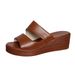 Women's Plus Size Summer Wedge Sandals - Comfortable Open-Toe Platform Shoes With Adjustable Straps For Wide Feet_vogvips.com