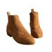 New Plus Size Women's Square Heel Suede Fashion With Side Zipper Short Boots For Women_vogvips.com