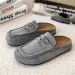 Designer Slippers Popular New Men Comfortable Suede Casual Slide Fashion Thick Sole Home Closed Toe Mule Sizes 37 46_vogvips.com