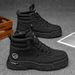 Patent High-Top Martin Boots For Men, Autumn Work Shoes, Men's Trendy Versatile Thick-Soled Short Boots_vogvips.com