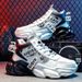 Men's Casual Sneakers With Thick Sole For Basketball, Running, And Daily Wear - Lightweight Breathable High-Top Shoes For Sports And Street Fashion_vogvips.com