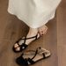 Unique Design Women's For Outdoor Wear 2025 Summer New Vintage Suede Leather Hollow Open-Toe Roman Sandals_vogvips.com