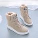 Women's Winter Snow Boots With Faux Fur Lining, Round Toe, Mid-Calf Height, Slip-Resistant Sole For Daily Wear, Casual And Comfortable_vogvips.com