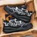 Men's New Autumn Versatile Leather Running Sneakers Height-increasing Thick-soled Dad Shoes Black Chunky Sneakers Cool_vogvips.com