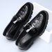 Euro Step Slip-On Large Size Business Formal Casual Leather Shoes Men's Comfortable Breathable Height Increasing Trendy Loafers_vogvips.com