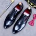 New leather shoes cowhide leather boys British business pointy men's soil shoes dress shoes_vogvips.com