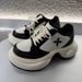 Smfk Ripple High Heels Sports Black And White Contrast Thick Bottom Casual Women's Shoes 25 Year Spring New Leather Dad_vogvips.com