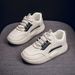 Korean Version Of White Autumn New Student Leisure Street Shooting For Women Thick Soled Sports Board Shoes_vogvips.com