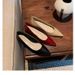 Sheepskin Version ~ French Style Genuine Leather Shallow Pointed Toe Chunky Heel Single Women Mary Jane Loafers Evening_vogvips.com