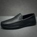 Autumn New Genuine Leather Slip-On Round Toe Casual Men's Loafers Soft Sole Comfortable Driving Shoes_vogvips.com
