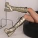 Autumn Winter Cross Lace Patent Leather Side Zipper Super High Heels Fashion Simple Over-the-Knee Riding Boots_vogvips.com