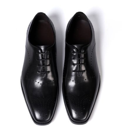 Men's Oxford Shoes Brogue Leather Dress Wedding Shoes_vogvips.com