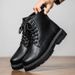 Martin Men's Spring 2025 New Fashion British Workwear Boots High Cut Thick Sole Casual Trend Versatile Leather Shoes_vogvips.com