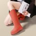 Voyage 2025 New Cross-Border High Boots Women, Outdoor Flat Waterproof Non-Slip Japanese Style Long Tube Rain Shoes For Women_vogvips.com