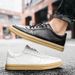 Men's Shoes Board Shoes Flat Casual Shoes Low-top White Shoes Solid Color Sports Shoes_vogvips.com